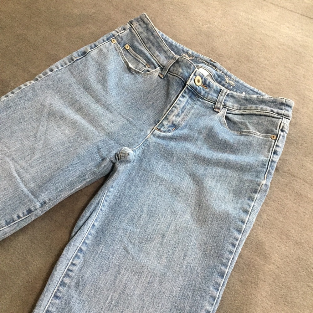 Faded Denim Capris Size 6 Christopher & Banks - Picture 3 of 15